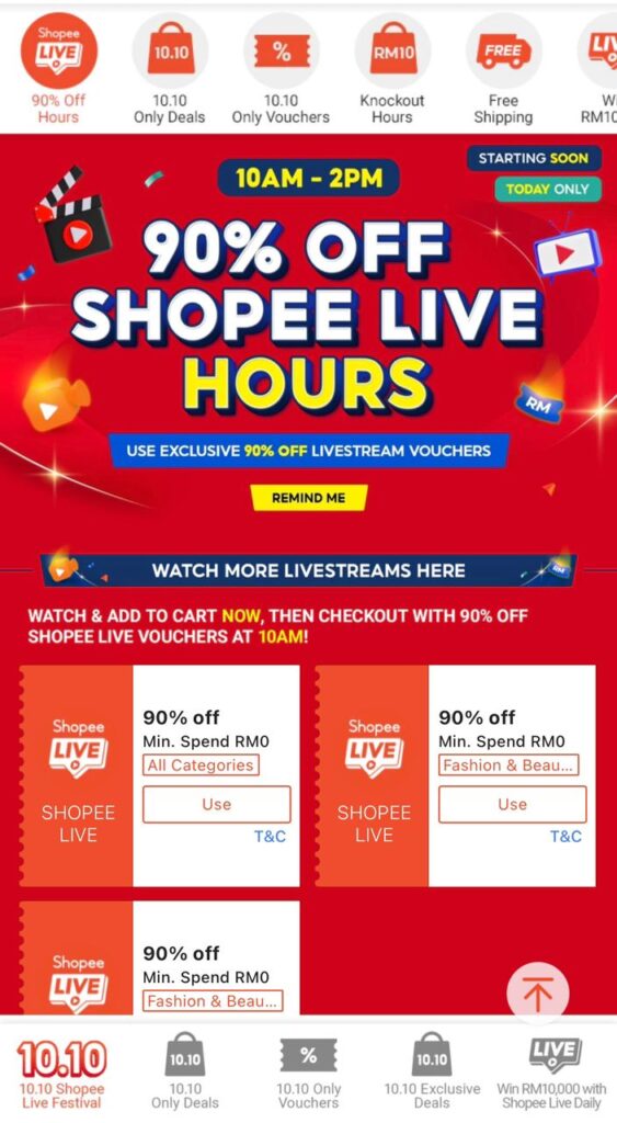 Shopee Live Festival 10.10