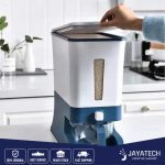 12KG AUTOMATIC RICE DISPENSER WITH RINSING CUP SMART RICE DISPENSER RICE STORAGE RICE BUCKET BEKAS BERAS PENYIMPAN BERAS hanya RM19.80 di Shopee