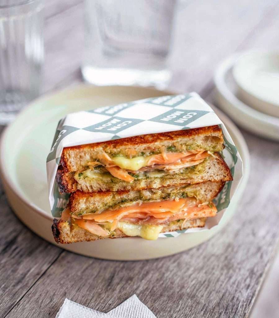 Pesto Salmon Grilled Cheese