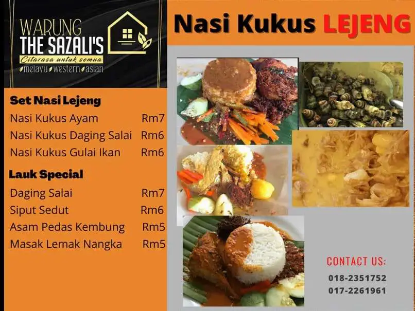 Menu utama Warung The Sazali's