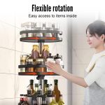 2/3 Tier 360°  Rotating Spice Rack Rak Rempah Rak Penyimpanan Kitchen Seasoning Storage Rack Cosmetic Storage Rack hanya RM19.90 di Shopee