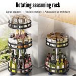 2/3 Tier 360°  Rotating Spice Rack Rak Rempah Rak Penyimpanan Kitchen Seasoning Storage Rack Cosmetic Storage Rack hanya RM19.90 di Shopee