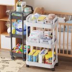 3 4 5 Tier Multifunction Storage Trolley Rack Office Shelves Home Kitchen Rack With Plastic Wheel Multifunction LHTP hanya RM20.80 di Shopee