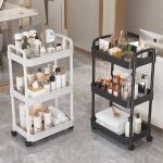 3 4 5 Tier Multifunction Storage Trolley Rack Office Shelves Home Kitchen Rack With Plastic Wheel Multifunction LHTP hanya RM20.80 di Shopee