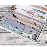 6 In 1 Evcrierh Corrugated knife Kitchen Knife set colourful Pisau Dapur KITCHEN KNIVES 厨房刀剪刀KITCHEN SCISSORS hanya RM6.29 di Shopee