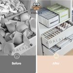 6/7/9/11 Grids Underwear Tudung Clothes Organiser Box Stackable Wardrobe Drawer Organizer Jeans Pants Socks Storage Box hanya RM1.97 di Shopee