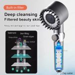 6TH generation Orginal Germany 4 In 1 High Pressure Shower Head With Filter Pressurized Hand Shower Head 3 Mode Water hanya RM9.90 di Shopee