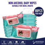 80PCS NON ALCOHOL BABY WIPES / BABY WET TISSUE ANTI BACTERIAL ALCOHOL FREE WET TISSUE / TISU BASAH BAYI / TISSUE BASAH hanya RM0.76 di Shopee