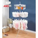 ASOTV® 3 Tier Foldable Clothes Drying Rack/ Ampaian Penyidai Baju Baby 0003 Ampaian Baju Baby Rak Baju Baby 晒衣架  曬衣架 hanya RM19.88 di Shopee