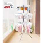 ASOTV® 3 Tier Foldable Clothes Drying Rack/ Ampaian Penyidai Baju Baby 0003 Ampaian Baju Baby Rak Baju Baby 晒衣架  曬衣架 hanya RM19.88 di Shopee