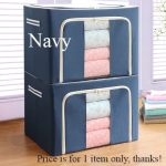 B.S.B 72L Oxford Foldable Extra Large Detachable Storage Box with Steel Frame hanya RM9.80 di Shopee