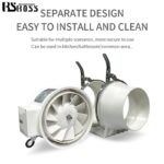 BSBOSS Exhaust Fan 4 inch 6 inch 8 inch diagonal flow pressurized fan bedroom living room toilet guest room kipas ekzos hanya RM86.05 di Shopee