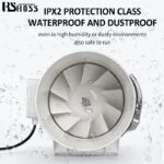 BSBOSS Exhaust Fan 4 inch 6 inch 8 inch diagonal flow pressurized fan bedroom living room toilet guest room kipas ekzos hanya RM86.05 di Shopee