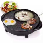 Bbq Grill & Steamboat Hot Pot Shabu Roast Fry Pan (1500W) hanya RM19.90 di Shopee