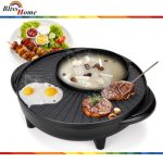 Bbq Grill & Steamboat Hot Pot Shabu Roast Fry Pan (1500W) hanya RM19.90 di Shopee