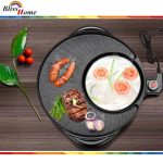 Bbq Grill & Steamboat Hot Pot Shabu Roast Fry Pan (1500W) hanya RM19.90 di Shopee