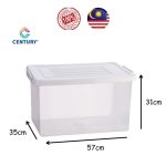 Century Storage Box 38L Multipurpose Box Plastik Bekas Simpanan Kotak Penyimpanan Serbaguna 38Liter 7886 7886SC 7886BC hanya RM16.29 di Shopee