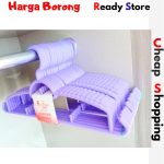 Clothes Clothes(Kalau Beli 10 Keping Dapat 2 Keping Percuma) Hanger Baju High-Quality Plastic Clothes Drying Hanger hanya RM0.40 di Shopee