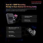 DDPAI Z50 4K 2160P Dash Cam GPS Front + Rear Cam hanya RM419.00 di Shopee