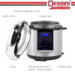 DESSINI ITALY 14 IN 1 Electric Digital Pressure Cooker Non stick Stainless Steel Inner Pot Rice Cooker Steamer (6L) hanya RM179.90 di Shopee