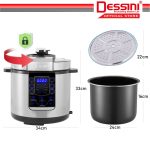 DESSINI ITALY 14 IN 1 Electric Digital Pressure Cooker Non stick Stainless Steel Inner Pot Rice Cooker Steamer (6L) hanya RM179.90 di Shopee