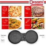 DESSINI ITALY 180° Open 26CM Double Sided Non-Stick Electric Baking Pan Pizza Crepe Pancake Maker BBQ Grill Pot Cooker hanya RM77.50 di Shopee