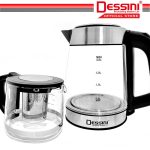 DESSINI ITALY 2.0L + 1.2L Glass LED Light Electric Kettle Temperature Control Automatic Cut Off Boiler Jug Teapot Cerek hanya RM88.80 di Shopee