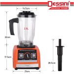 DESSINI ITALY 2.5L Stainless Steel Blender Grinder Mixer Juicer Extractor Food Processor Smoothie Ice Crusher / Pengisar hanya RM59.00 di Shopee