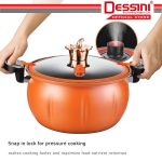 DESSINI ITALY 28CM Totipotent Pressure Cooker Casserole Induction Non Stick Iron Pot Bowl Pan Cookware Cover Periuk Labu hanya RM26.90 di Shopee