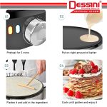 DESSINI ITALY 30CM Electric Crepe Pancake Pizza Spring Roll Maker Toaster Barbecue BBQ Grill Non-Stick Baking Pan Cooker hanya RM60.40 di Shopee