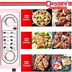 DESSINI ITALY 48L Electric Oven Convection Hot Air Fryer Toaster Timer Oil Free Roaster Breakfast Machine / Ketuhar hanya RM134.90 di Shopee