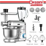 DESSINI ITALY 5 IN 1 Electric Stand Mixer Dough Egg Beater Blender Grinder Meat Chopper Mincer Juicer Extractor Pengadun hanya RM368.50 di Shopee