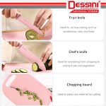 DESSINI ITALY 6 IN 1 Kitchen Knife Scissor Peeler Cutting Board Storage Holder Cutlery Organizer / Alatan Dapur Pisau hanya RM110.00 di Shopee