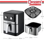 DESSINI ITALY 7L Electric Air Fryer Convection Oven Toaster Timer Oil Free Roaster Breakfast Machine Ketuhar hanya RM725.00 di Shopee