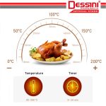 DESSINI ITALY 7L Electric Air Fryer Convection Oven Toaster Timer Oil Free Roaster Breakfast Machine Ketuhar hanya RM725.00 di Shopee