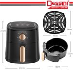 DESSINI ITALY AF-40 Electric Oven Convection Air Fryer Toaster Timer Oil Free Roaster Breakfast Machine Ketuhar (4L) hanya RM80.00 di Shopee