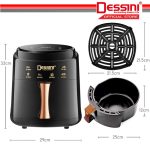 DESSINI ITALY AF-60 Electric Oven Convection Air Fryer Toaster Timer Oil Free Roaster Breakfast Machine Ketuhar (6L) hanya RM96.00 di Shopee