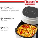 DESSINI ITALY AF-60 Electric Oven Convection Air Fryer Toaster Timer Oil Free Roaster Breakfast Machine Ketuhar (6L) hanya RM96.00 di Shopee