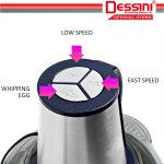 DESSINI ITALY Capsule Cutter Spin Chopper Blender Grinder Mixer Mincer Masher Shredder Juicer Pengisar Pengadun (3L) hanya RM11.00 di Shopee