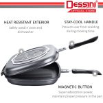 DESSINI ITALY Granite Aluminium Non Stick Double Sided Pressure Grill Fry Pan Cookware Tool (32cm) hanya RM119.50 di Shopee