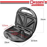 DESSINI ITALY Double Sided Electric Pizza Panini Waffle Sandwich Maker Toaster Barbecue BBQ Grill Non-Stick Baking Pan hanya RM99.00 di Shopee