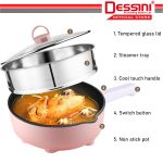 DESSINI ITALY Electric Cooker Steamboat Hot Pot Non Stick Frying Wok Pan Rice Cooker with Steamer Periuk Masak Elektrik hanya RM64.80 di Shopee