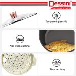 DESSINI ITALY Electric Cooker Steamboat Hot Pot Non Stick Frying Wok Pan Rice Cooker with Steamer Periuk Masak Elektrik hanya RM49.70 di Shopee