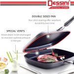 DESSINI ITALY Granite Aluminium Non Stick Double Sided Pressure Grill Fry Pan Cookware Tool (32cm) hanya RM119.50 di Shopee