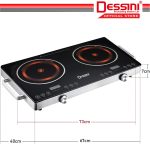 DESSINI ITALY Infrared Ceramic Cooker Hob Touch Control Panel 2 Burner Cooktop Tabletop Multi Pots Tempered Glass Stove hanya RM177.00 di Shopee