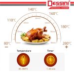 DESSINI ITALY Infrared Electric BBQ Grill Frying Steak Pan Teppanyaki Barbecue Non-Stick Baking Pan Temperature Control hanya RM162.40 di Shopee