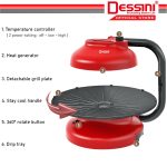 DESSINI ITALY Infrared Electric BBQ Grill Steak Frying Pan Teppanyaki Barbecue Non-Stick Baking Pan Temperature Control hanya RM171.20 di Shopee