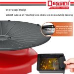 DESSINI ITALY Infrared Electric BBQ Grill Steak Frying Pan Teppanyaki Barbecue Non-Stick Baking Pan Temperature Control hanya RM171.20 di Shopee