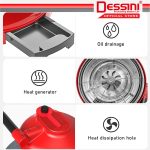 DESSINI ITALY Infrared Electric BBQ Grill Steak Frying Pan Teppanyaki Barbecue Non-Stick Baking Pan Temperature Control hanya RM171.20 di Shopee