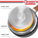 DESSINI ITALY Natural Stone 16CM Sauce Pan Aluminium Induction Non Stick Milk Pot Frying Pan Casserole Bowl PERIUK hanya RM35.50 di Shopee